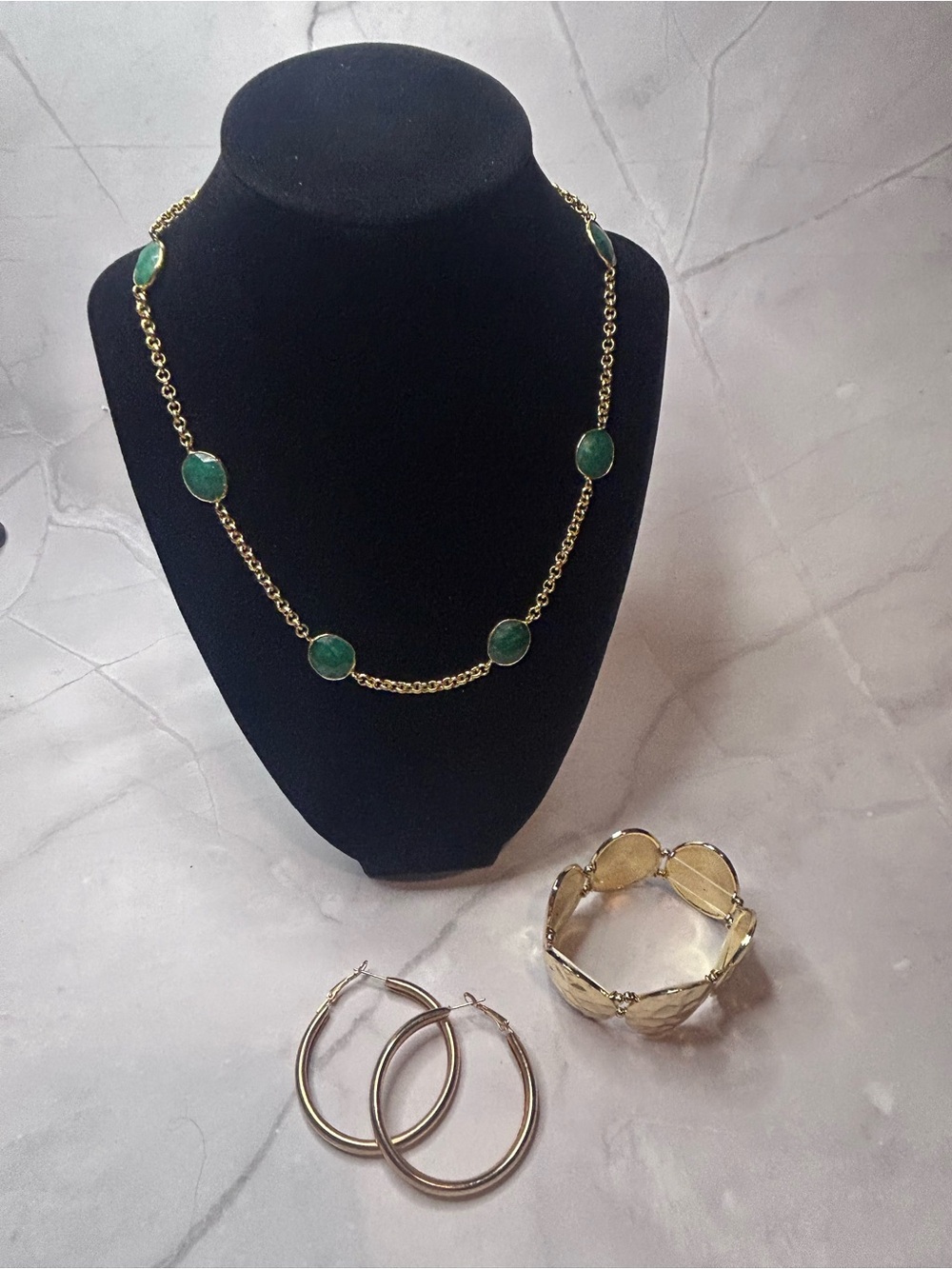 Gold tone bundle - Necklace, earrings and bracelet!